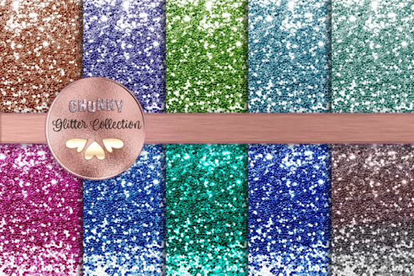 Evaluating Chunky Glitter Collection Floral Gardens for Digital and Print Projects