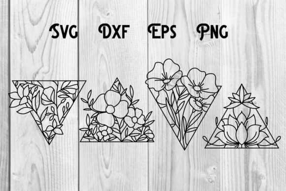 Floral Shape, Triangle, Flower Shape: Versatile Vector Assets for Creative Projects