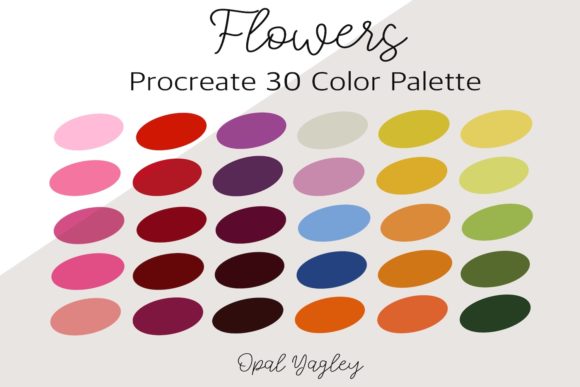 Flowers: Floral Procreate Color Palette Guide