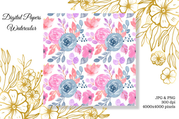 Seamless Pattern Floral Watercolor 21 Design Guide
