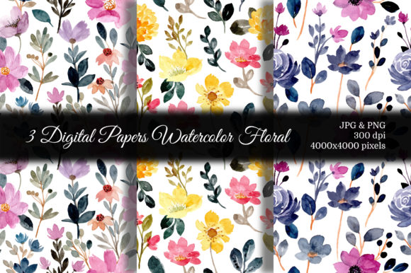 Seamless Pattern Floral Watercolor 81: Design Versatility