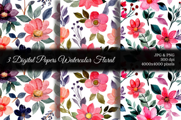 Seamless Pattern Floral Watercolor 88: Creative Uses