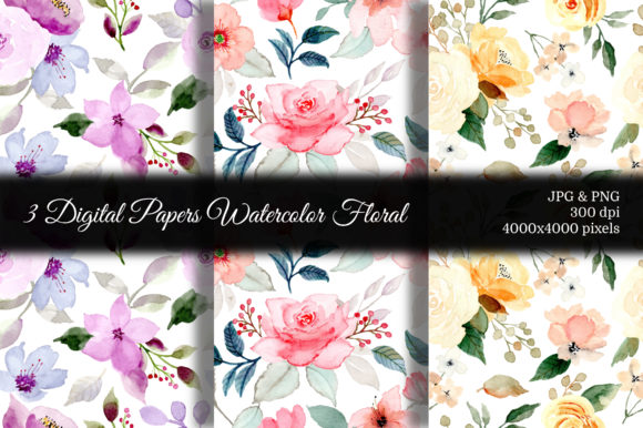 Seamless Pattern Floral Watercolor 91: Practical Applications for Digital and Print Design