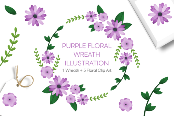 Unlocking Creative Potential with Purple Floral Wreath Illustrations
