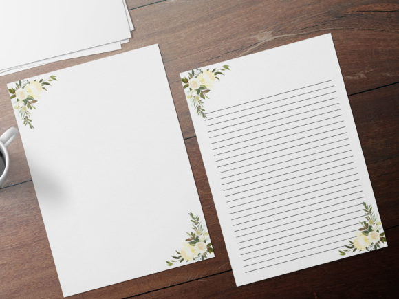 White Creamy Flowers: Elegant Floral Stationary